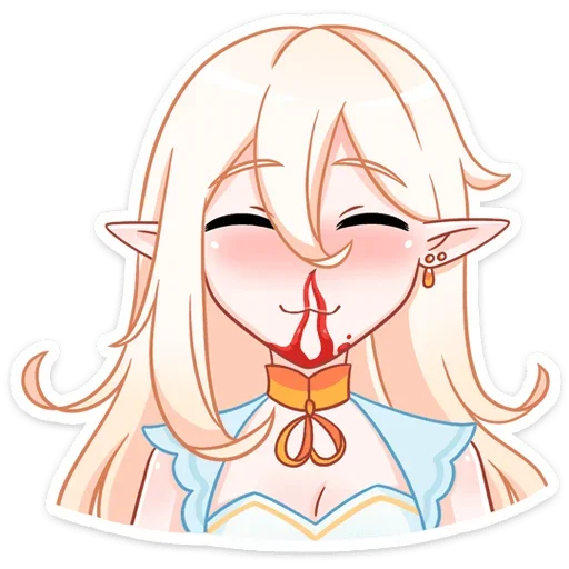Стикер из набора Айрис @anime_stickerr для Телеграм: Статические 🤤