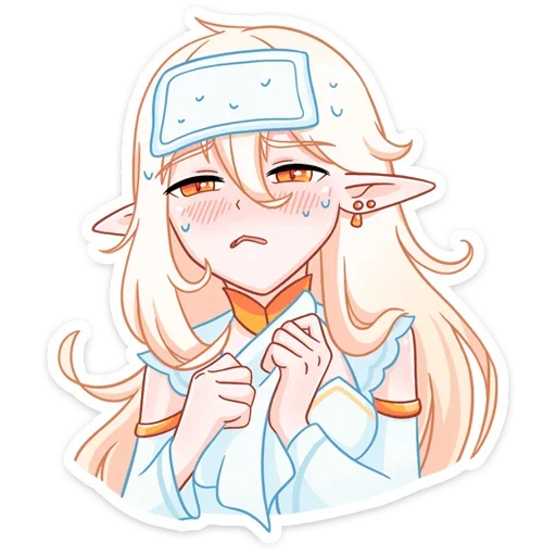 Стикер из набора Айрис @anime_stickerr для Телеграм: Статические 🤒