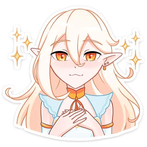 Стикер из набора Айрис @anime_stickerr для Телеграм: Статические 😊