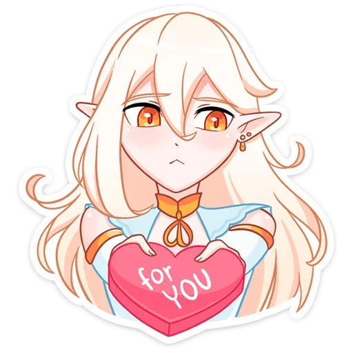 Стикер из набора Айрис @anime_stickerr для Телеграм: Статические ❤️
