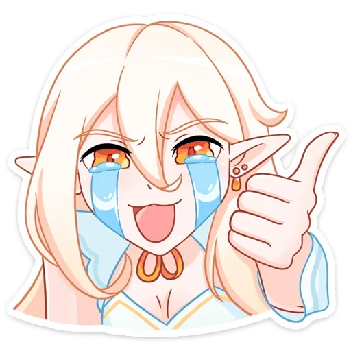 Стикер из набора Айрис @anime_stickerr для Телеграм: Статические 👍