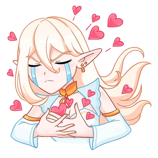Стикер из набора Айрис @anime_stickerr для Телеграм: Статические 🥰