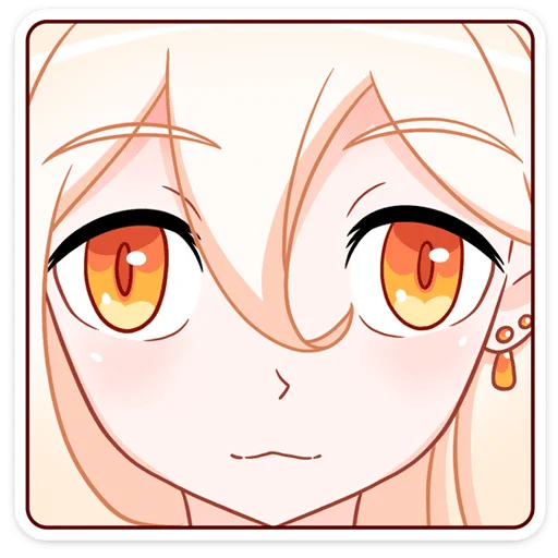 Стикер из набора Айрис (@TgSticker) для Телеграм: Статические 😐