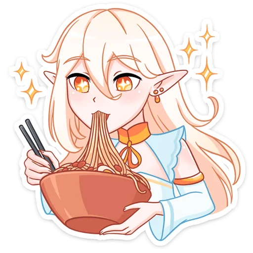 Стикер из набора Айрис (@TgSticker) для Телеграм: Статические 🍜