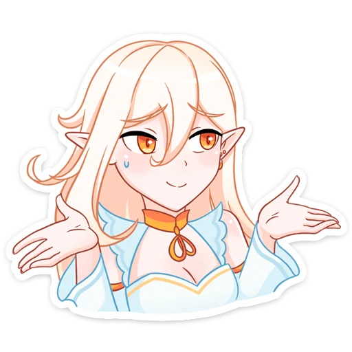 Стикер из набора Айрис (@TgSticker) для Телеграм: Статические 🤷