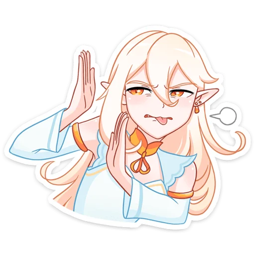 Стикер из набора Айрис (@TgSticker) для Телеграм: Статические 😝