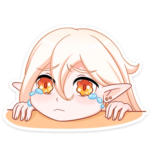Стикер из набора Айрис :: @stickroom для Телеграм: Статические 😢