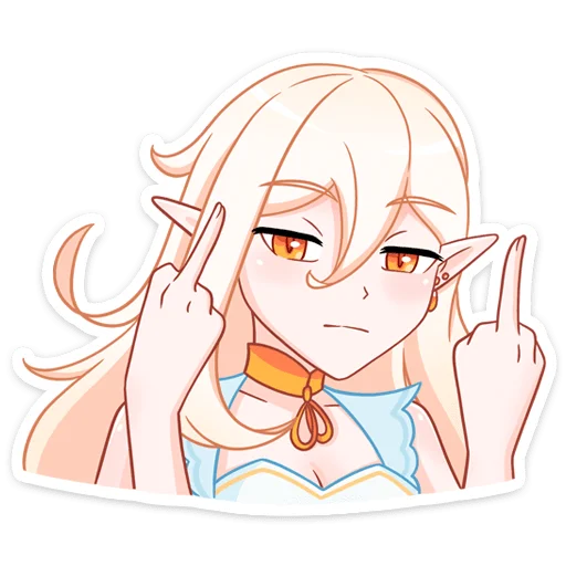 Стикер из набора Айрис :: @stickroom для Телеграм: Статические 🖕