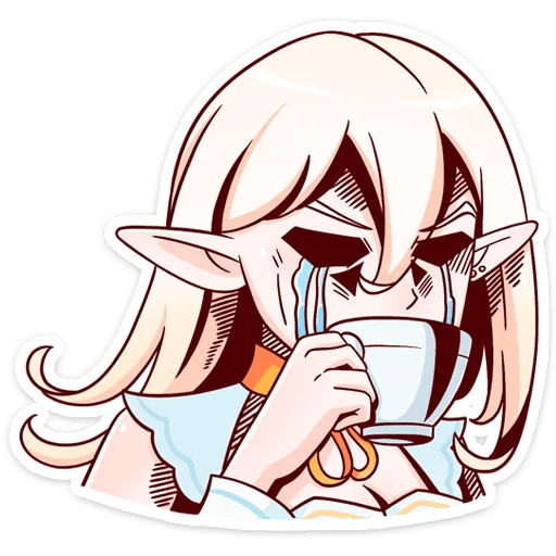 Стикер из набора Айрис :: @stickroom для Телеграм: Статические ☕️