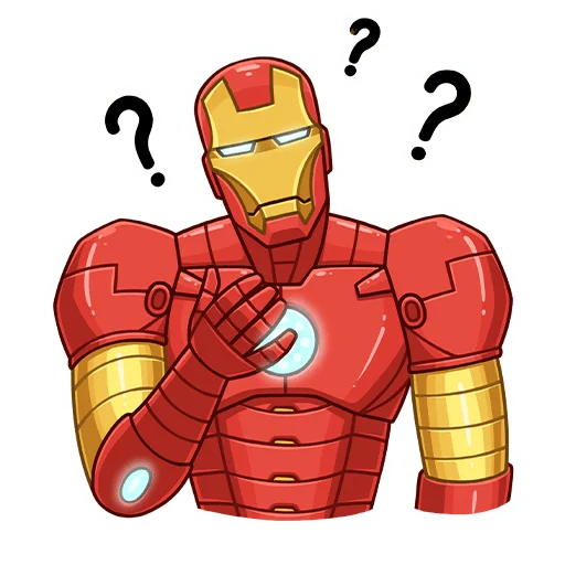 Стикер из набора Железный Человек (@TgSticker) для Телеграм: Статические 🤔