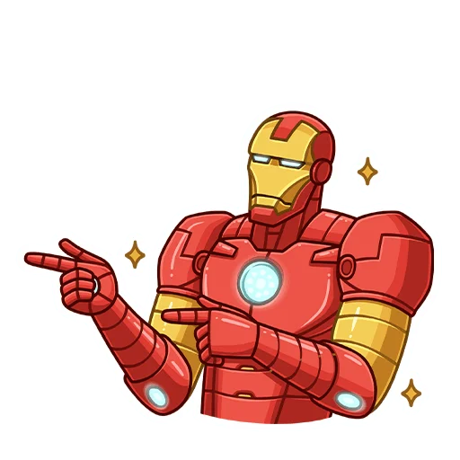 Стикер из набора Железный Человек (@TgSticker) для Телеграм: Статические 😉