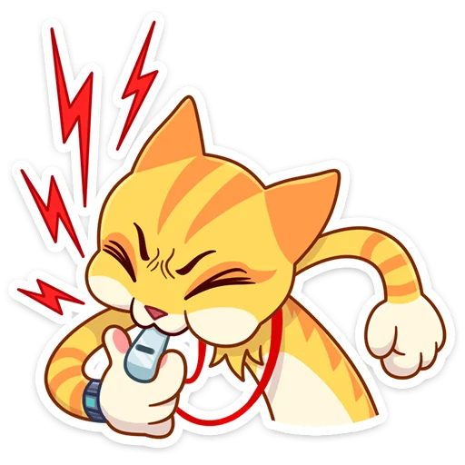 Стикер из набора Котик Ирвин :: @stickroom для Телеграм: Статические 😡