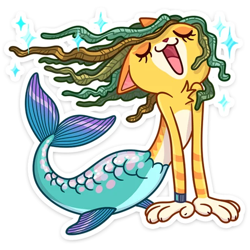 Стикер из набора Котик Ирвин :: @stickroom для Телеграм: Статические 🧜♀️