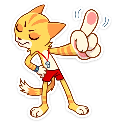 Стикер из набора Котик Ирвин :: @stickroom для Телеграм: Статические ☝️