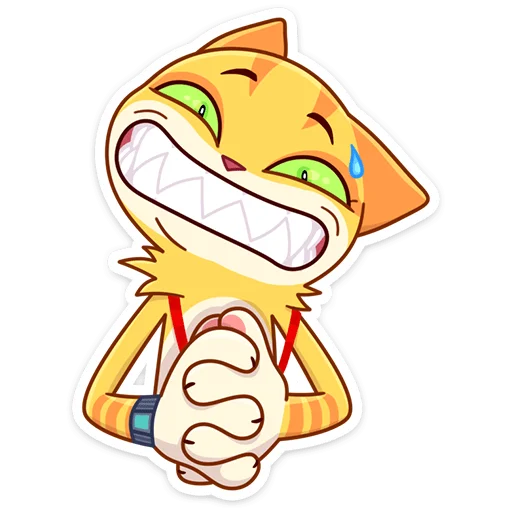 Стикер из набора Котик Ирвин :: @stickroom для Телеграм: Статические 😅