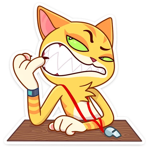 Стикер из набора Котик Ирвин :: @stickroom для Телеграм: Статические 🤔