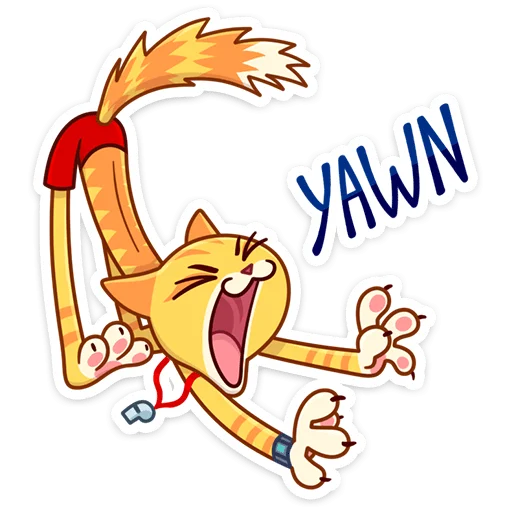 Стикер из набора Котик Ирвин :: @stickroom для Телеграм: Статические 🥱