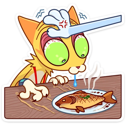 Стикер из набора Котик Ирвин :: @stickroom для Телеграм: Статические 🤤