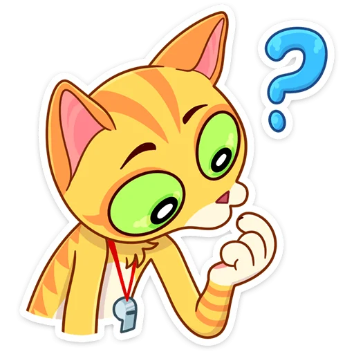 Стикер из набора Котик Ирвин (@TgSticker) для Телеграм: Статические 🤔