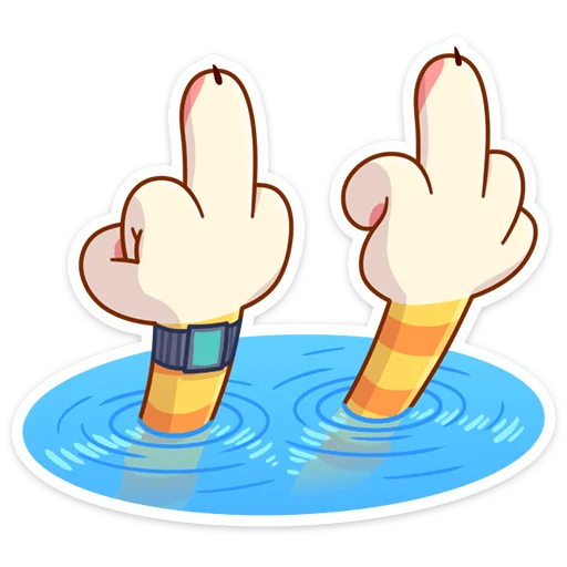 Стикер из набора Котик Ирвин (@TgSticker) для Телеграм: Статические 🖕