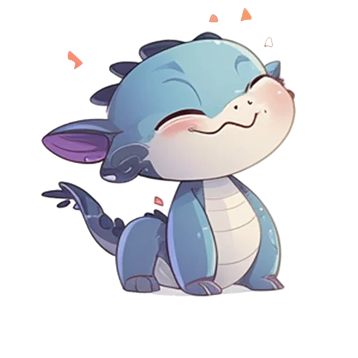 Стикер из набора Дракончик Искряш @etsoy_design для Телеграм: Статические ❤️