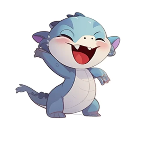 Стикер из набора Дракончик Искряш @etsoy_design для Телеграм: Статические 👋