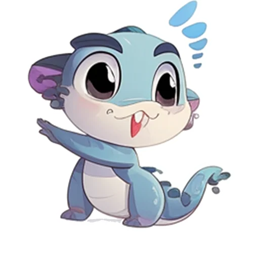 Стикер из набора Дракончик Искряш @etsoy_design для Телеграм: Статические 😜