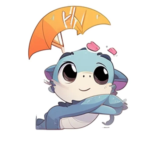 Стикер из набора Дракончик Искряш @etsoy_design для Телеграм: Статические 😎