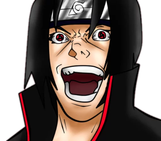 Стикер из набора itachi uchiha .saku для Телеграм: Статические 😂