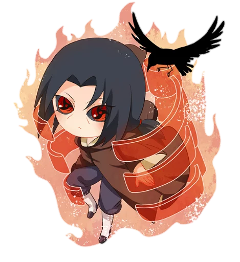 Стикер из набора itachi uchiha .saku для Телеграм: Статические 👿