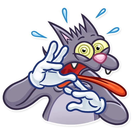 Стикер из набора The Itchy & Scratchy для Телеграм: Статические 😨