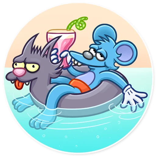 Стикер из набора The Itchy & Scratchy для Телеграм: Статические 😎