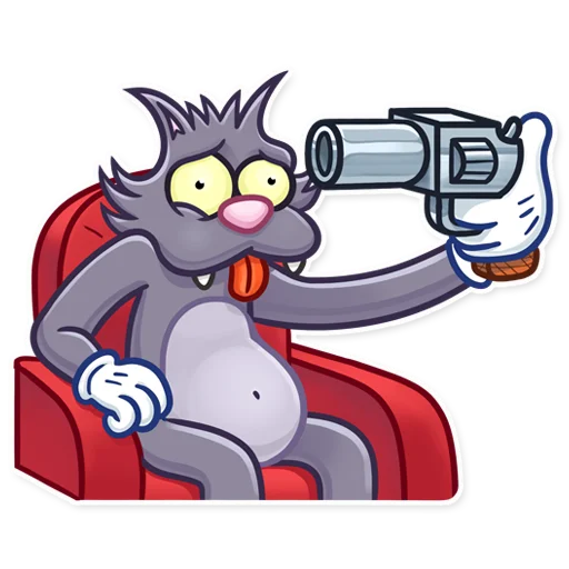 Стикер из набора The Itchy & Scratchy для Телеграм: Статические 💀