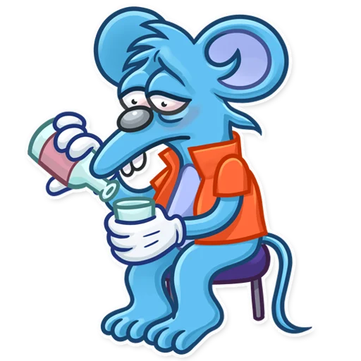 Стикер из набора The Itchy & Scratchy для Телеграм: Статические 😞