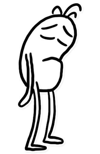 Стикер из набора Itchy Feet для Телеграм: Статические 😔
