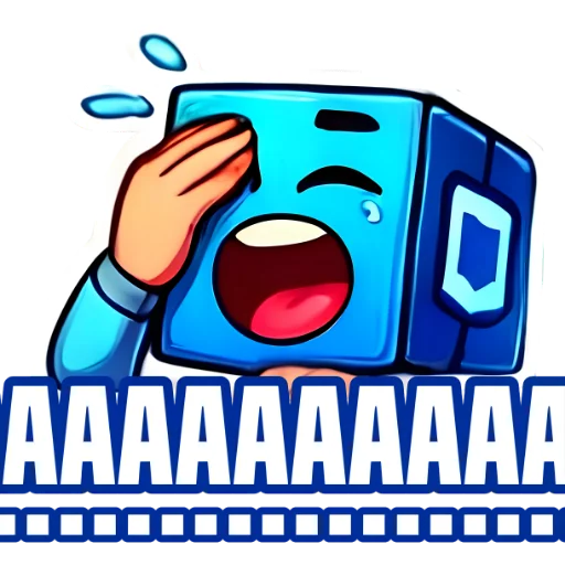 Стикер из набора IT-Cube @dva_v_kube для Телеграм: Статические 🤦‍♂️