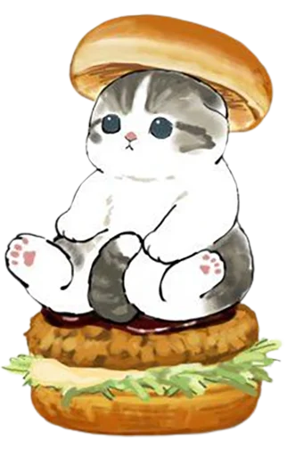 Стикер из набора mofu_sand для Телеграм: Статические 🍔