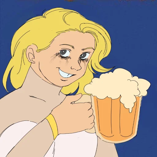 Стикер из набора родеф/мим канон для Телеграм: Статические 🍺