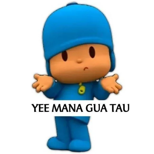 Стикер из набора pocoyo pocoyo для Телеграм: Статические 🙍‍♀