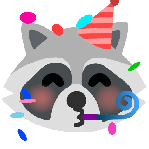 Стикер из набора Raccmoji для Телеграм: Статические 🎉