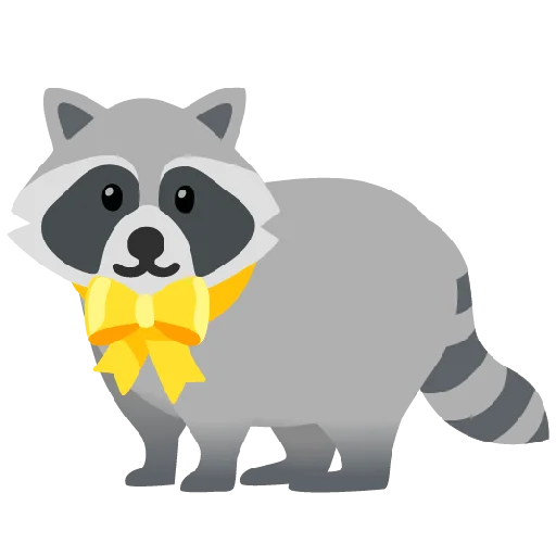 Стикер из набора Raccmoji для Телеграм: Статические 🎀