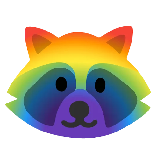 Стикер из набора Raccmoji для Телеграм: Статические 🌈