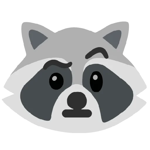 Стикер из набора Raccmoji для Телеграм: Статические 🤨