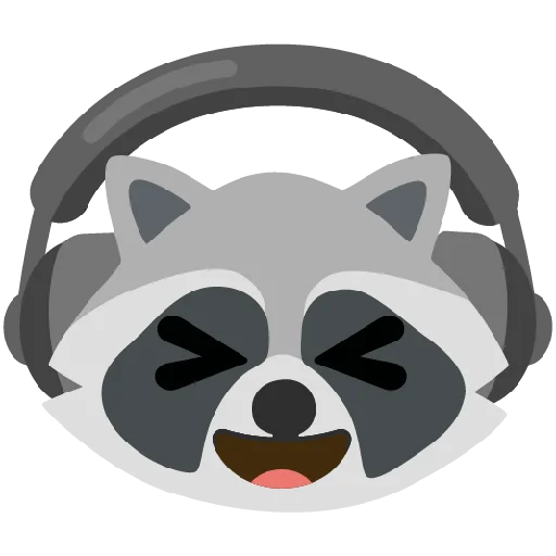 Стикер из набора Raccmoji для Телеграм: Статические 🎧