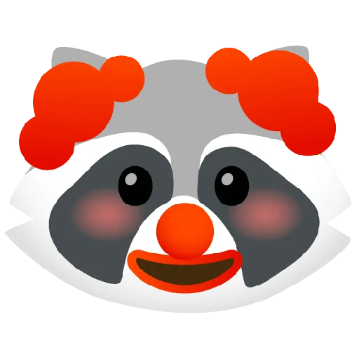 Стикер из набора Raccmoji для Телеграм: Статические 🤡