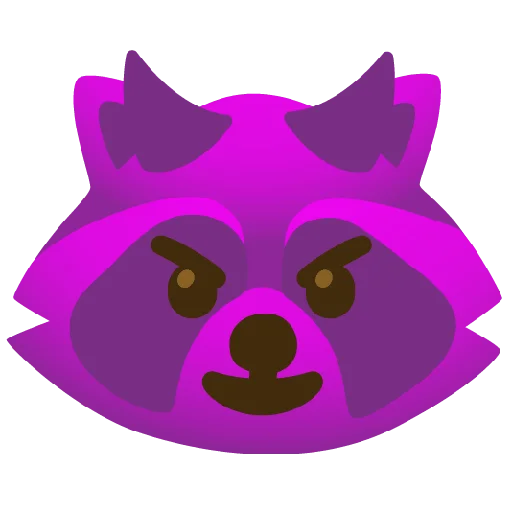 Стикер из набора Raccmoji для Телеграм: Статические 😈