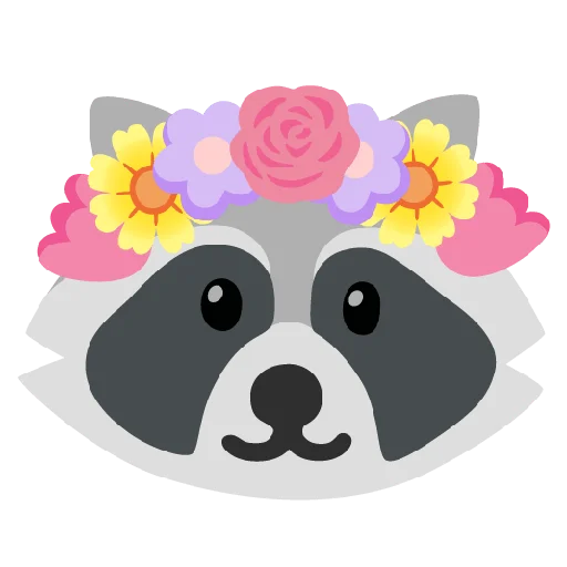 Стикер из набора Raccmoji для Телеграм: Статические 🌷
