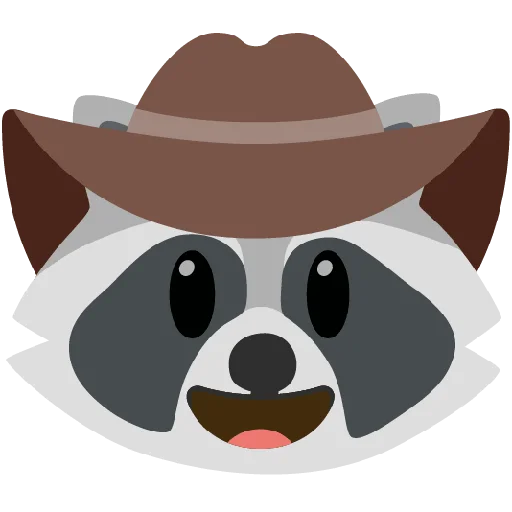 Стикер из набора Raccmoji для Телеграм: Статические 🤠