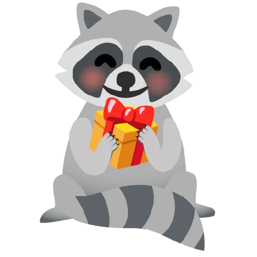 Стикер из набора Raccmoji для Телеграм: Статические 🎁