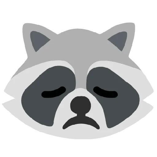 Стикер из набора Raccmoji для Телеграм: Статические 😞